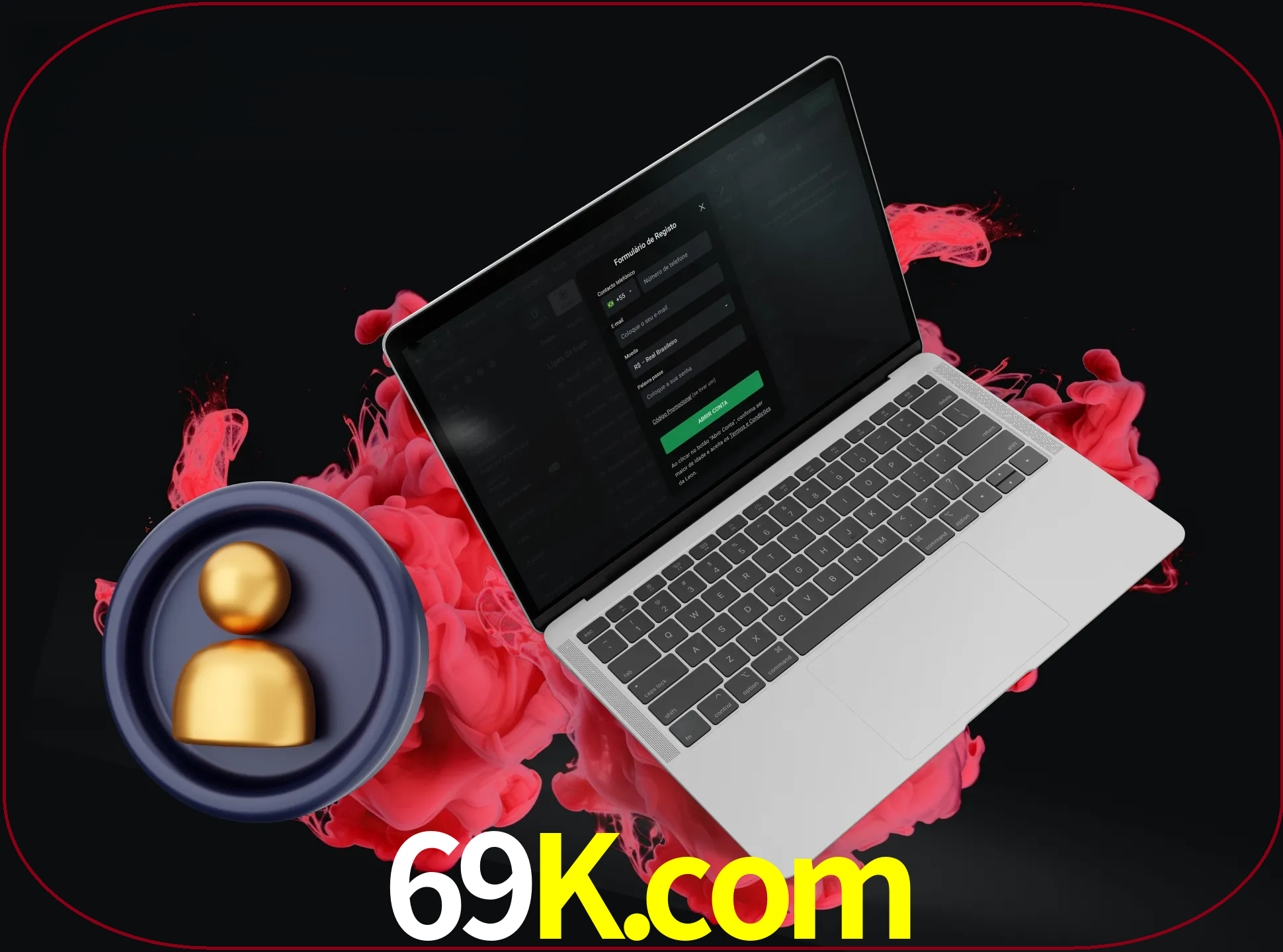 No cabeçalho do site 69k, clique no botão que o levará a um formulário especial onde terá de introduzir as suas informações actuais.